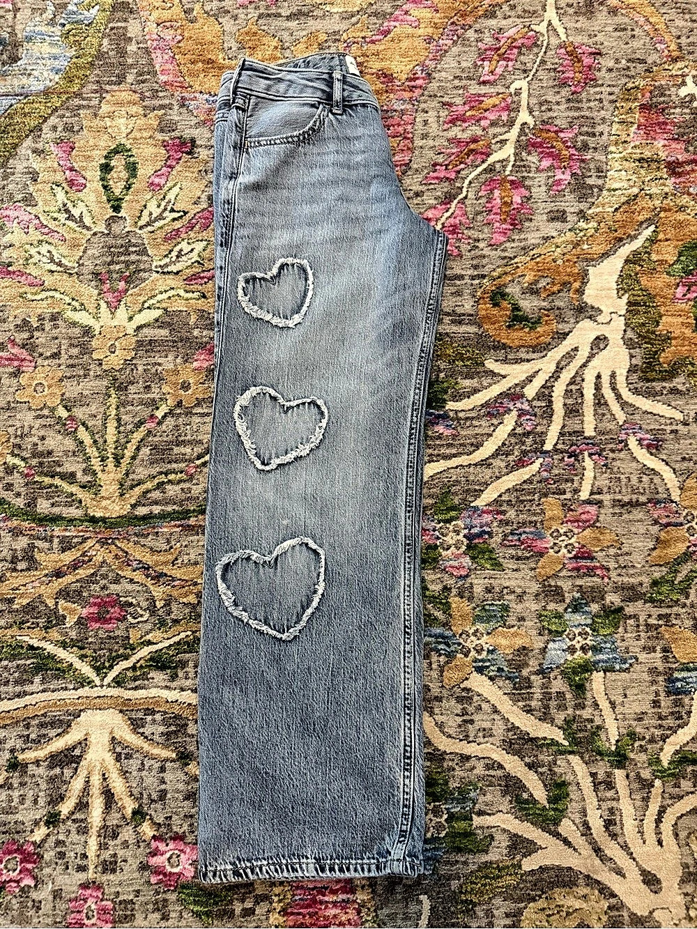 Abercrombie kids Low Rise Baggy Jean Girls 11/12 Regular Blue Jeans